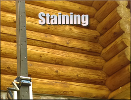  Seven Springs, North Carolina Log Home Staining